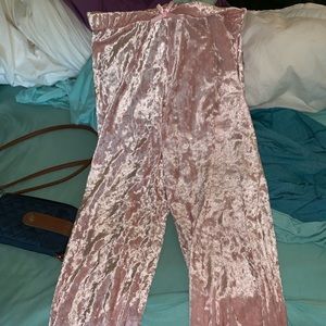 PJ PANTS PINK SILKY VELVET
